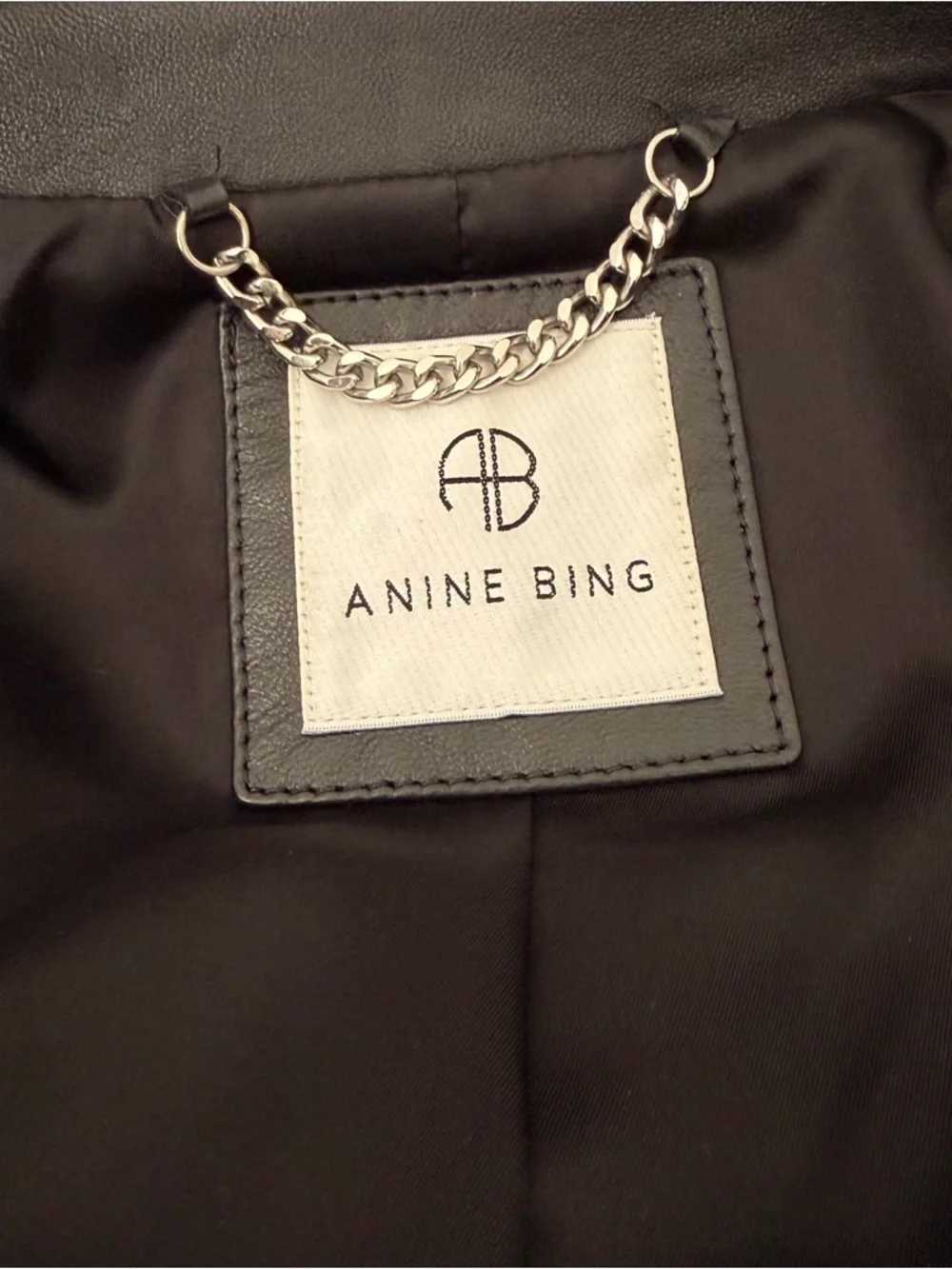 Anine Bing Cassidy Leather Jacket - Women's Biker Moto Jacket, Large - Picture 10 of 15